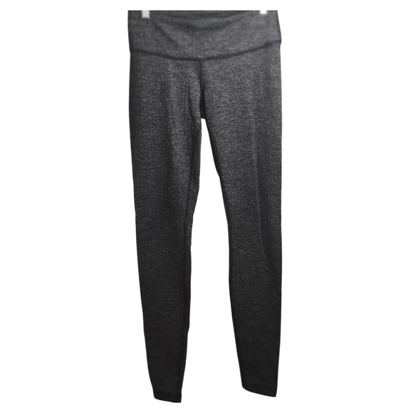 Lululemon Women 6 Wunder Under High Rise Leggings Grey Black Heather Full Length - Picture 1 of 10